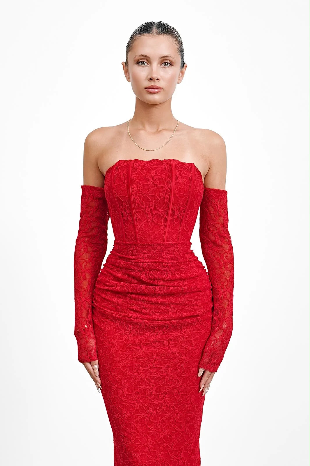 Lace Corset Maxi Dress