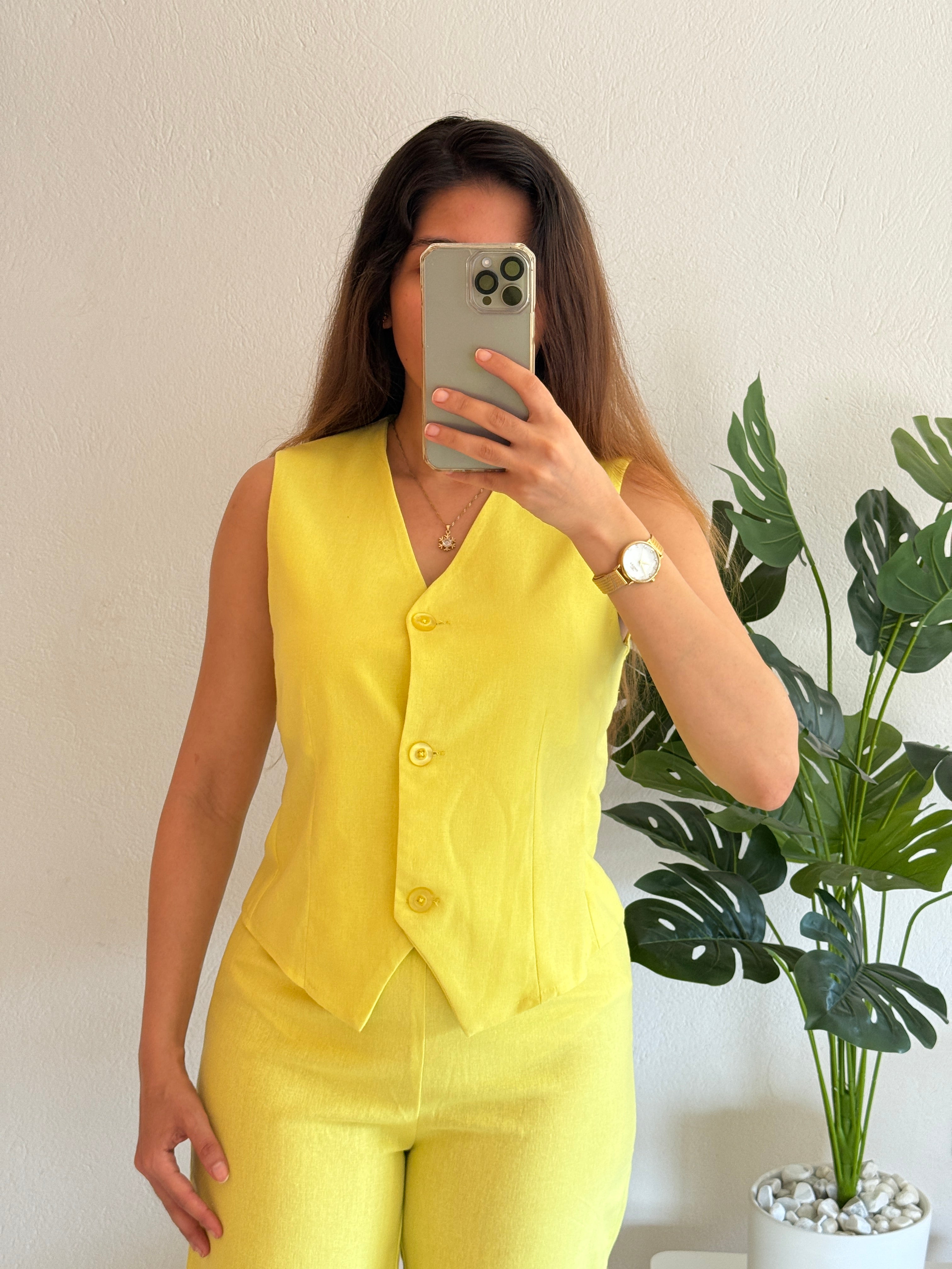 Chic Sleeveless Vest and Pants Two-Piece Set
