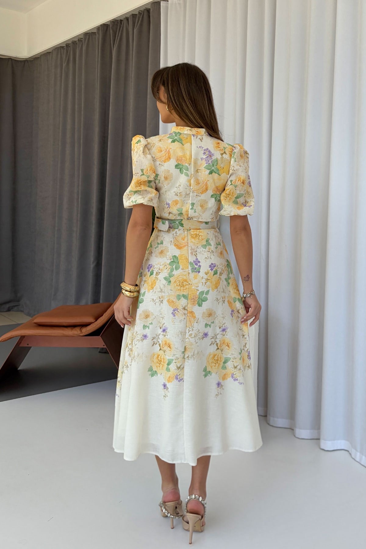 Élise Floral Midi Dress