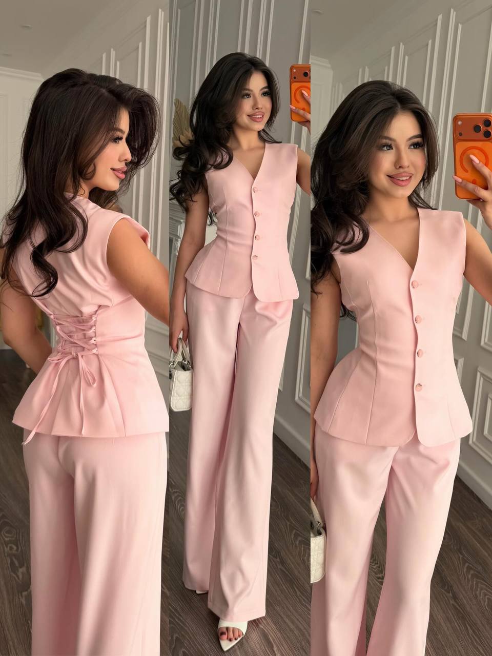 Chic Lace-Up Two-Piece Set