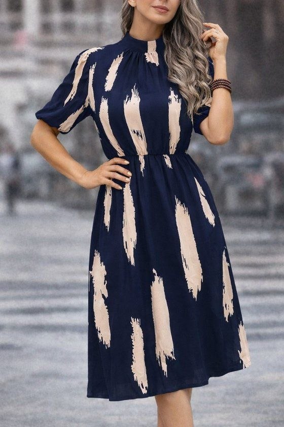 Printed Midi Dress
